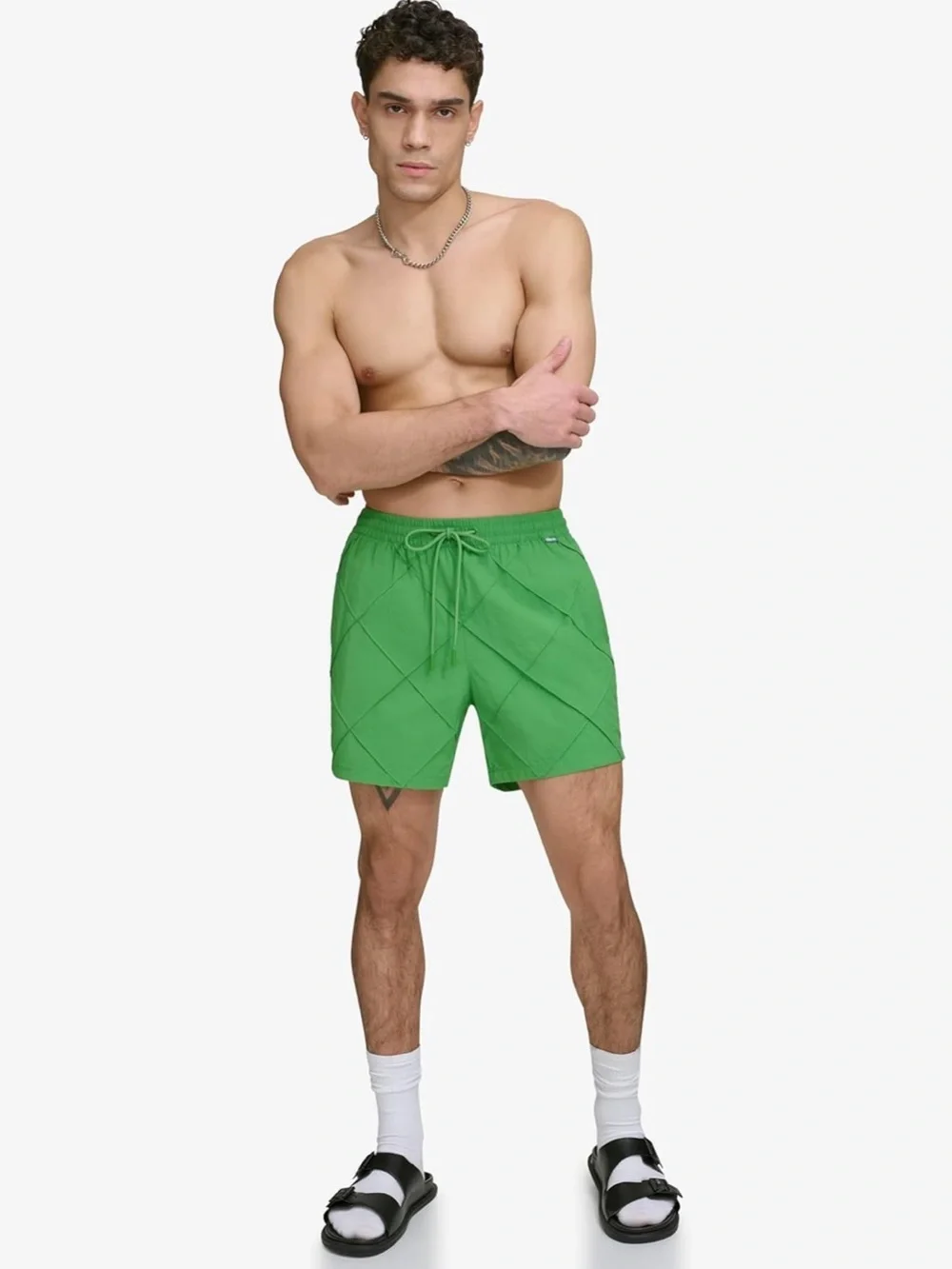 NWT DKNY Men’s XXL Lightweight Volley Swim Shorts UPF 40+